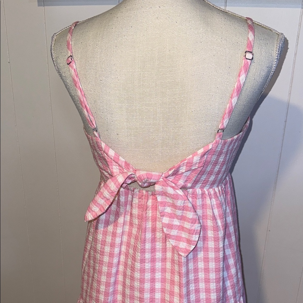 J. Crew Pink Checkered Maxi Dress - Picture 3 of 9
